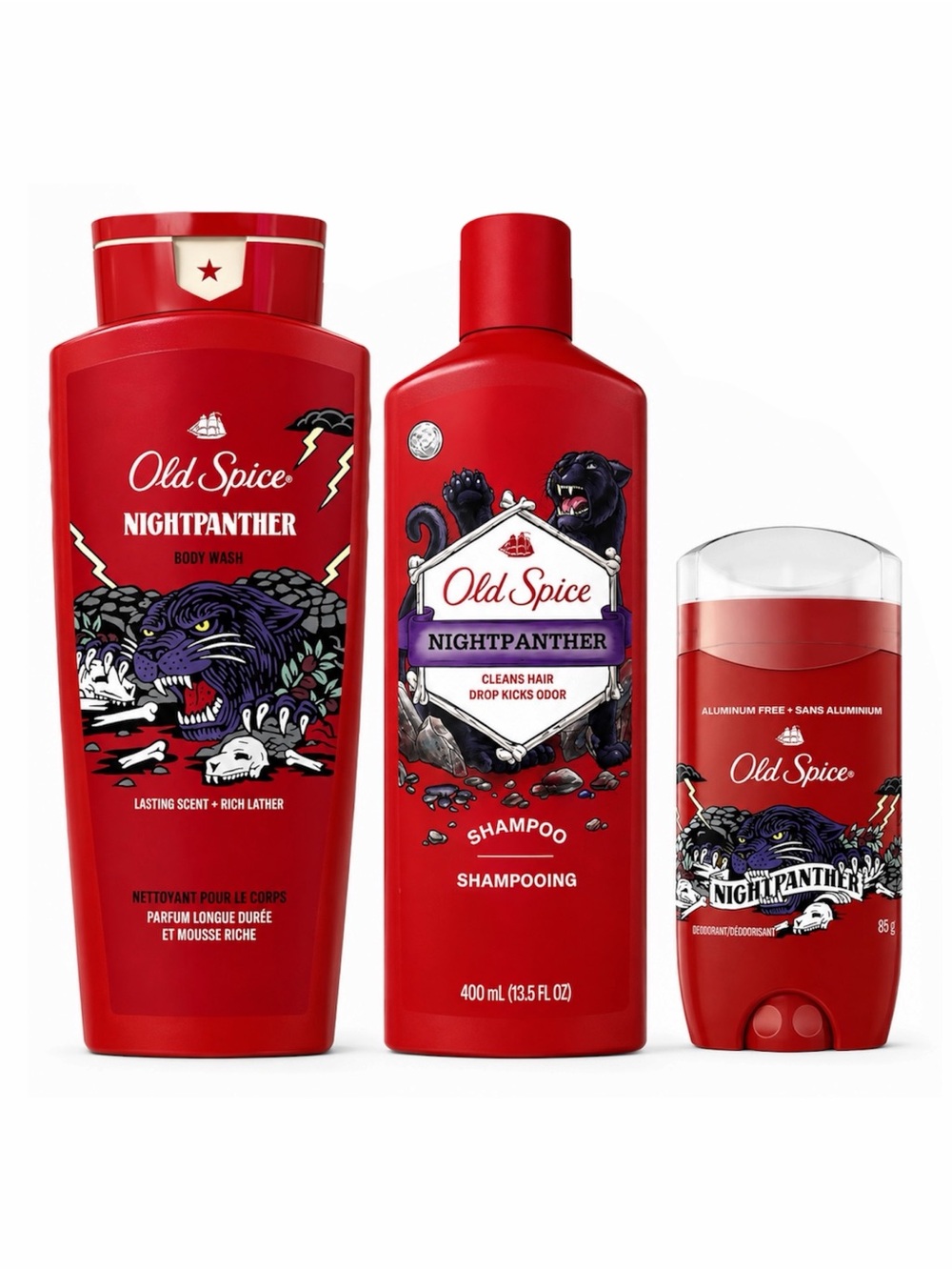 OLD SPICE 4PCS SET - BODY WASH, SHAMPOO, DEODORANT - BRAND NEW
